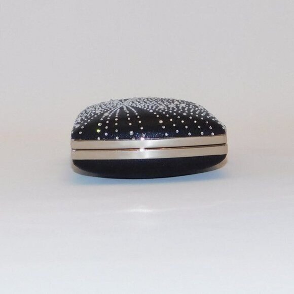 Rhinestone Embellished Black Evening Bag NEW - Picture 3 of 7